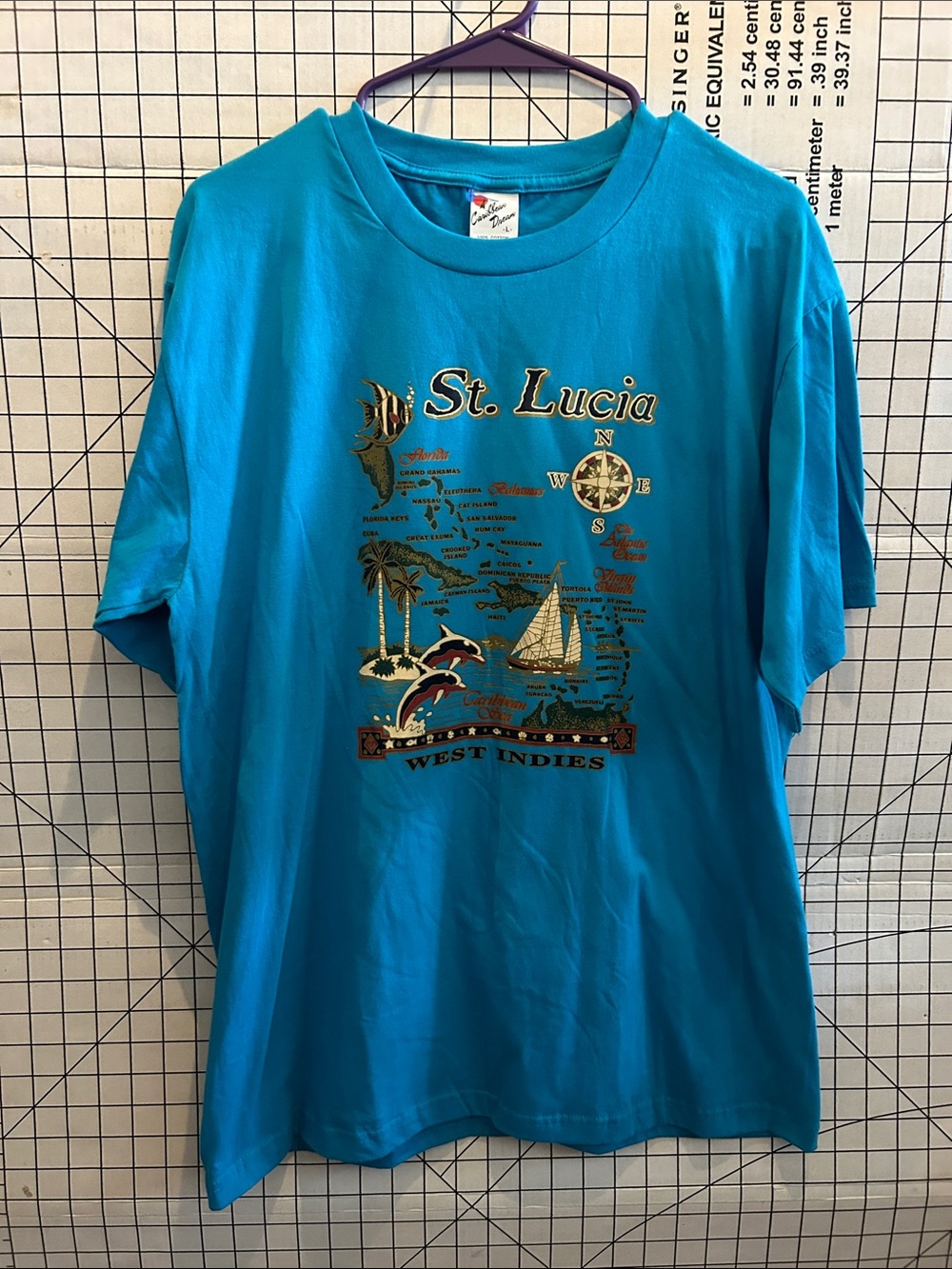 St. Lucia West Indies Graphic Tee - Turquoise